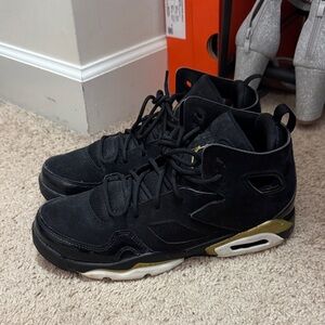 Jordan Black and Gold Men's Sneakers